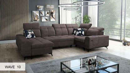 Glow IV LHF Storage Chaise 2 Corner 3 Sofa Bed