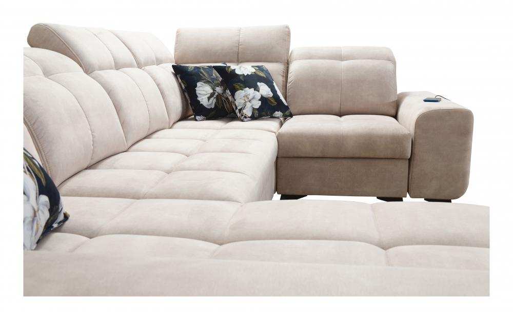 Glow IV LHF Storage Chaise 2 Corner 3 Sofa Bed