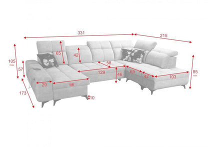 Glow VI U Shaped Corner Sofa