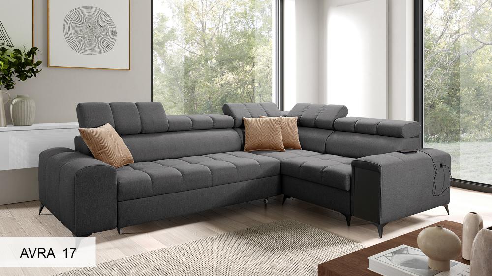 3-Piece Corner Sofa with Hand Facing Arm