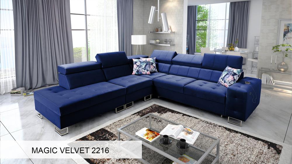 Hera IX LHF Arm Large Velvet Corner Sofa