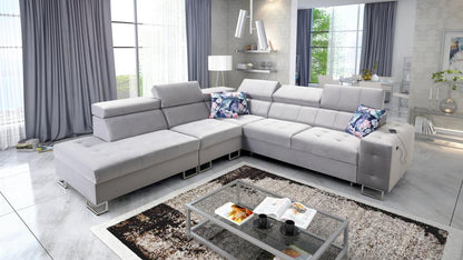 Hera IX LHF Arm Large Velvet Corner Sofa