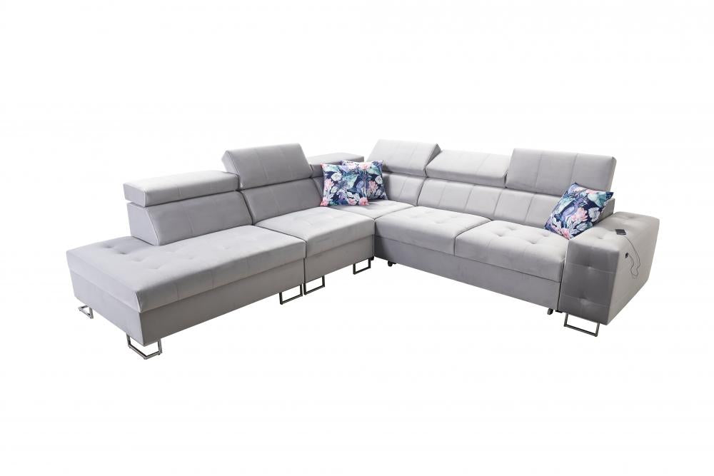 Hera IX LHF Arm Large Velvet Corner Sofa