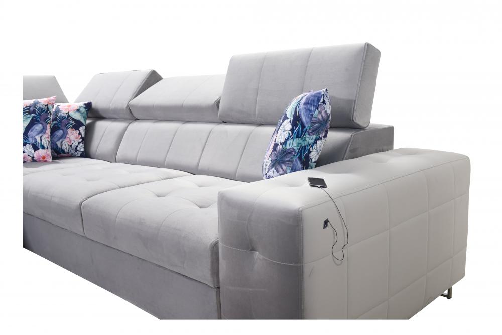 Hera IX LHF Arm Large Velvet Corner Sofa