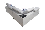 Hera VII Corner Sofa Bed With Chaise Storage back image