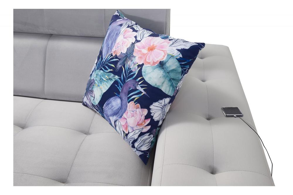 HERA VII Corner Sofa Bed With Chaise Storage SOFA CLOSE UP IMAGE