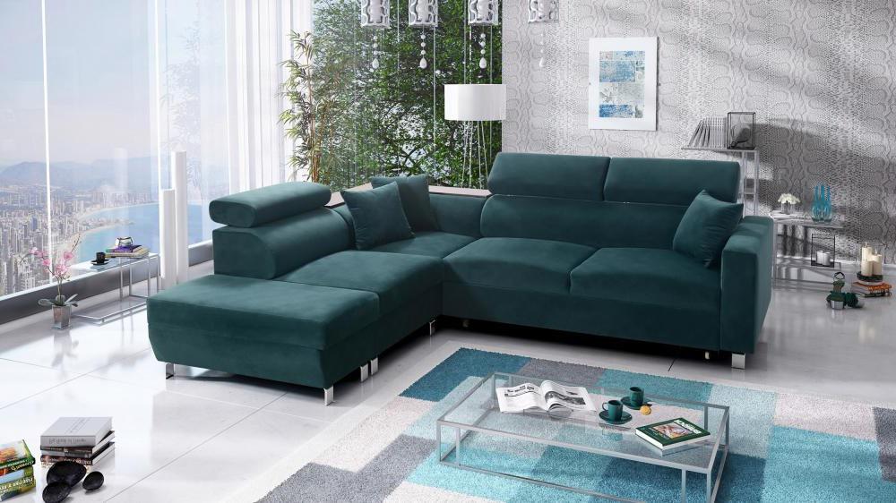 Leto III LHF Open End Deluxe Corner Sofa Bed