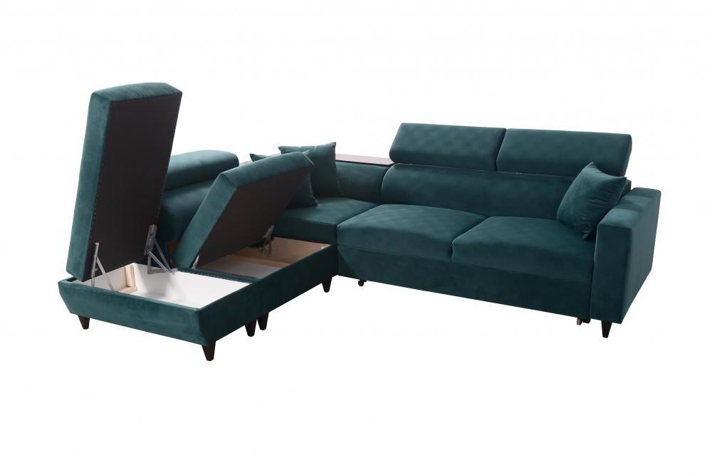 Leto III LHF Open End Deluxe Corner Sofa Bed