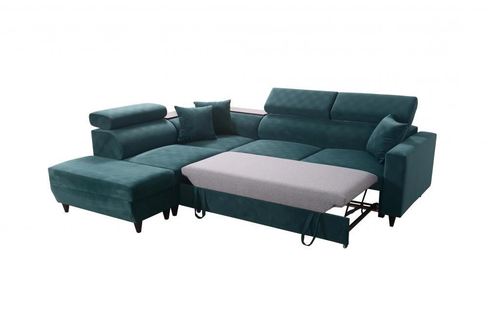 Leto III LHF Open End Deluxe Corner Sofa Bed