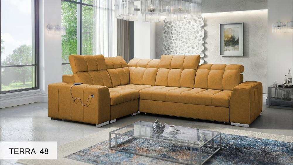 Pagana II green corner sofa