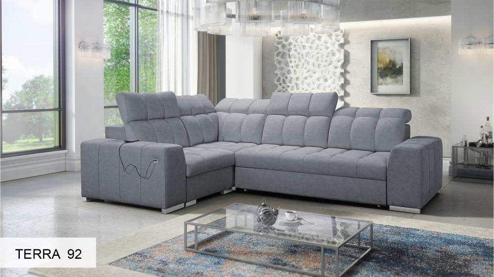 Pagana II grey corner sofa