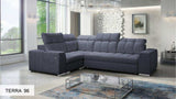 Pagana II dark grey corner sofa
