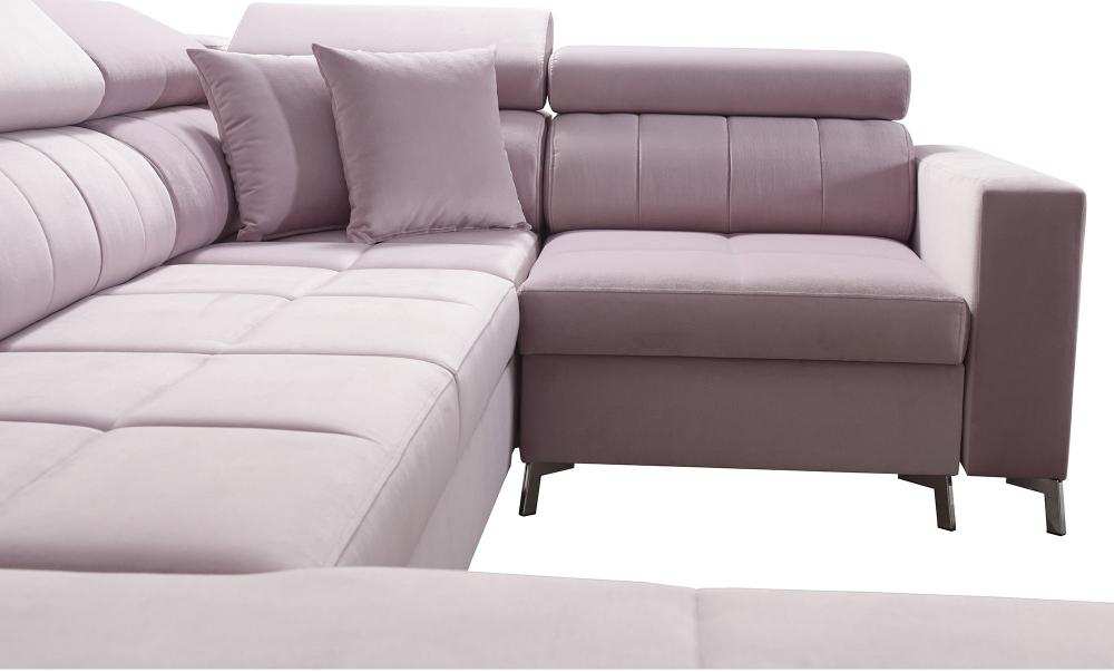 Mini LHF Storage Chaise 2 Corner 4 Sofa Bed