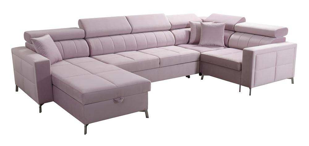 Mini LHF Storage Chaise 2 Corner 4 Sofa Bed