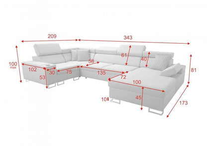 Sonata IV Mini Double Ended Chaise Sofa