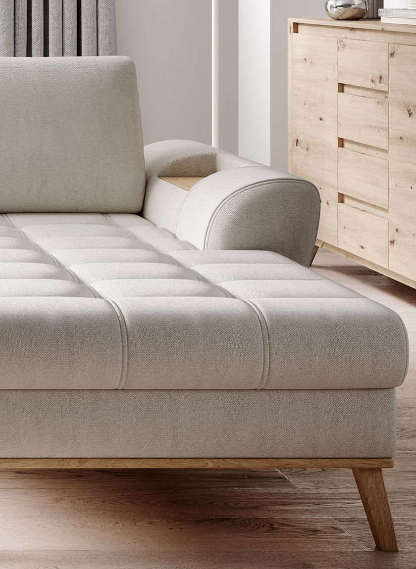 NUBO Pillow Back Chaise Sofa Bed with Storage