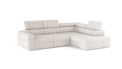 OTELLO L Fabric Corner Sofa: Electric Seat, Storage, Sleeping Surface