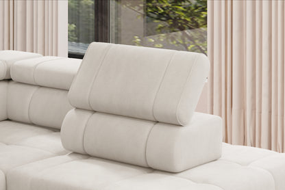 OTELLO L Fabric Corner Sofa: Electric Seat, Storage, Sleeping Surface