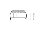 PALLADIO - Footstool DIMENSION IMAGE
