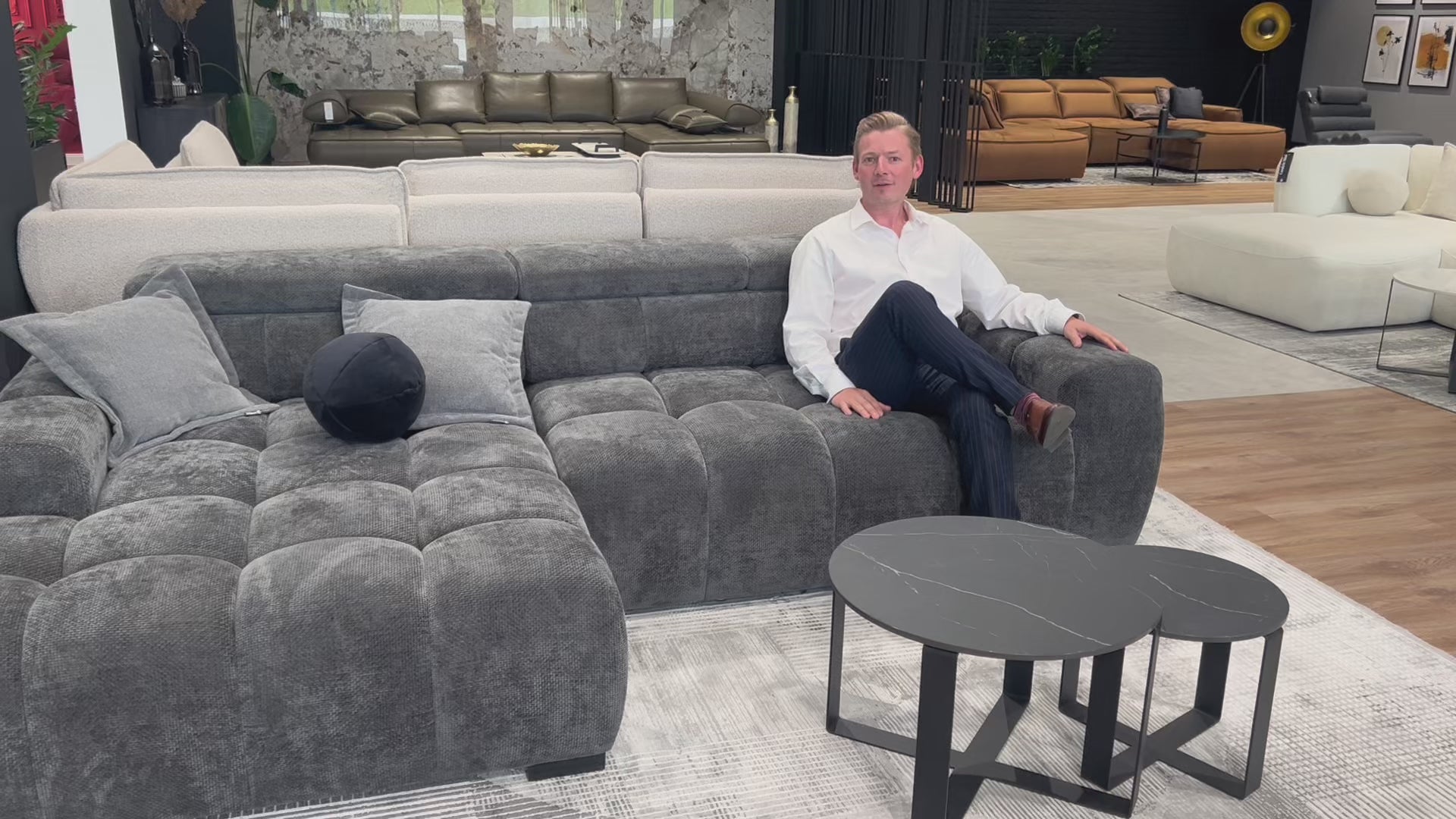 video of BULL S corner sofa