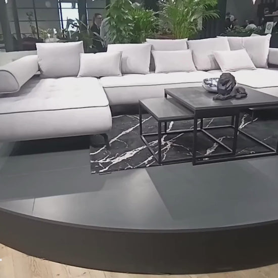 VIDEO OF SELEDO XL WHITE U SHAPE SOFA WITH ELECTRIC SEAT ADJUSTMENT