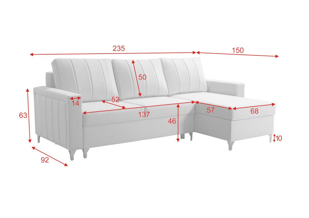 Rose - small corner sofa