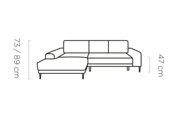 Capitol Open End Corner Sofa Bed