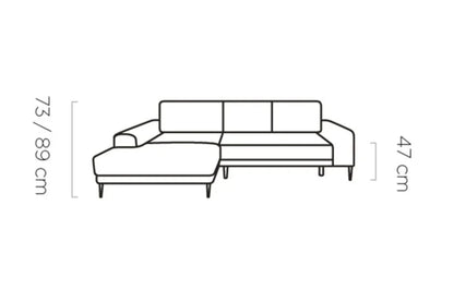 Capitol Open End Corner Sofa Bed