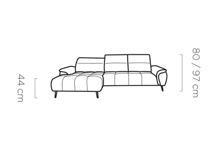 MONTANA S 3 SEATER SOFA CORNER SOFA WITH ELECTRIC SEAT ADJUSTMENT 