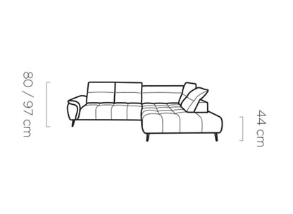 MONTANA L 4 Seater Corner Sofa with Electric Seat Adjustment | Andora