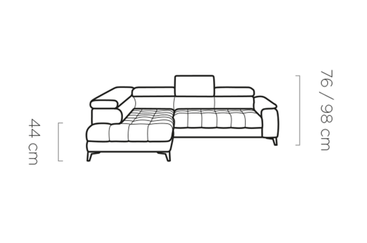 CHIVAS L CORNER SOFA WITH ELECTRIC SEAT ADJUSTMENT