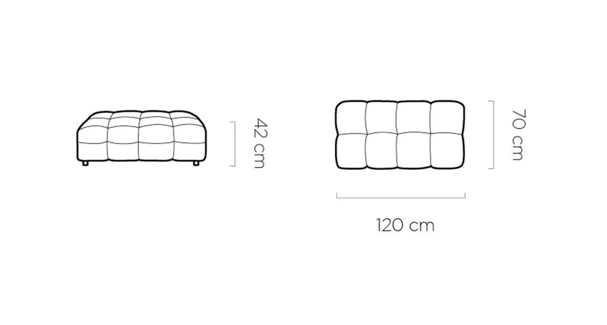 tollo xl pouffe dimensions size guide