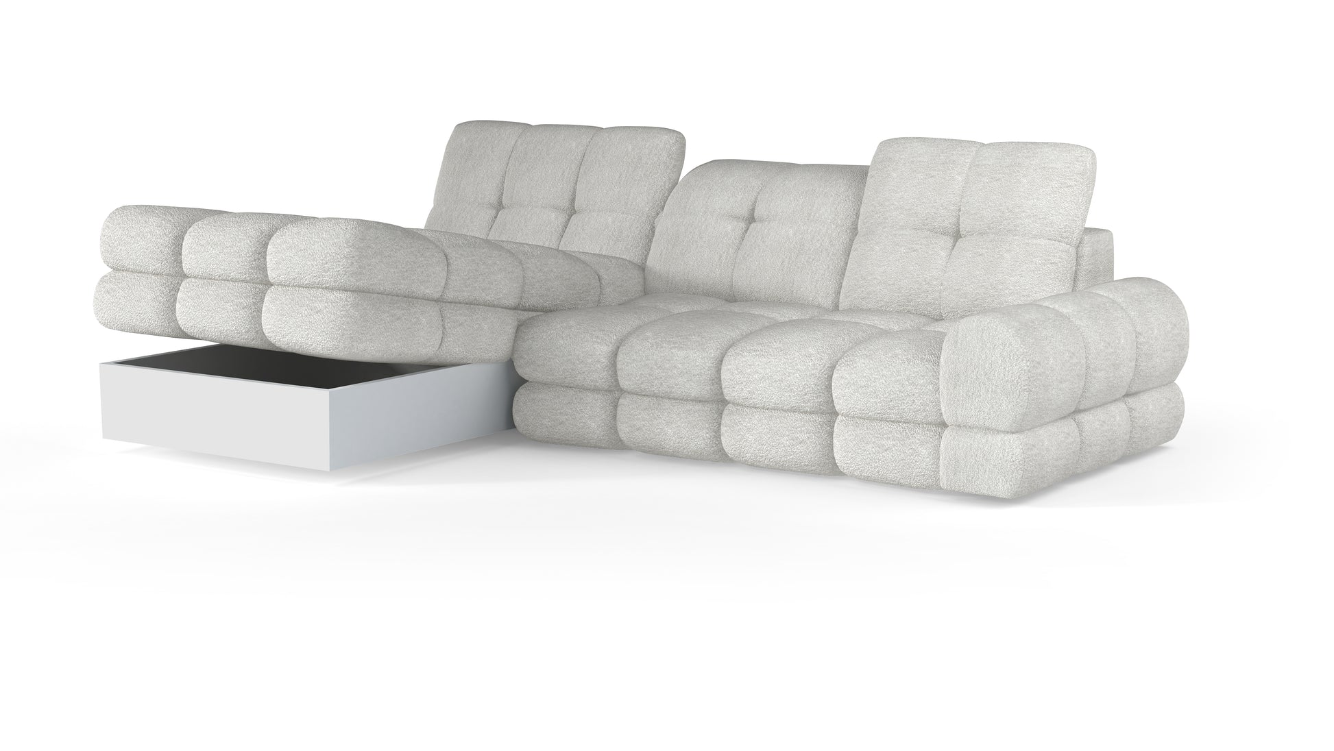 Storage of TOLLO S Power Chaise Corner Sofa Storage with Motorized Seat Extension