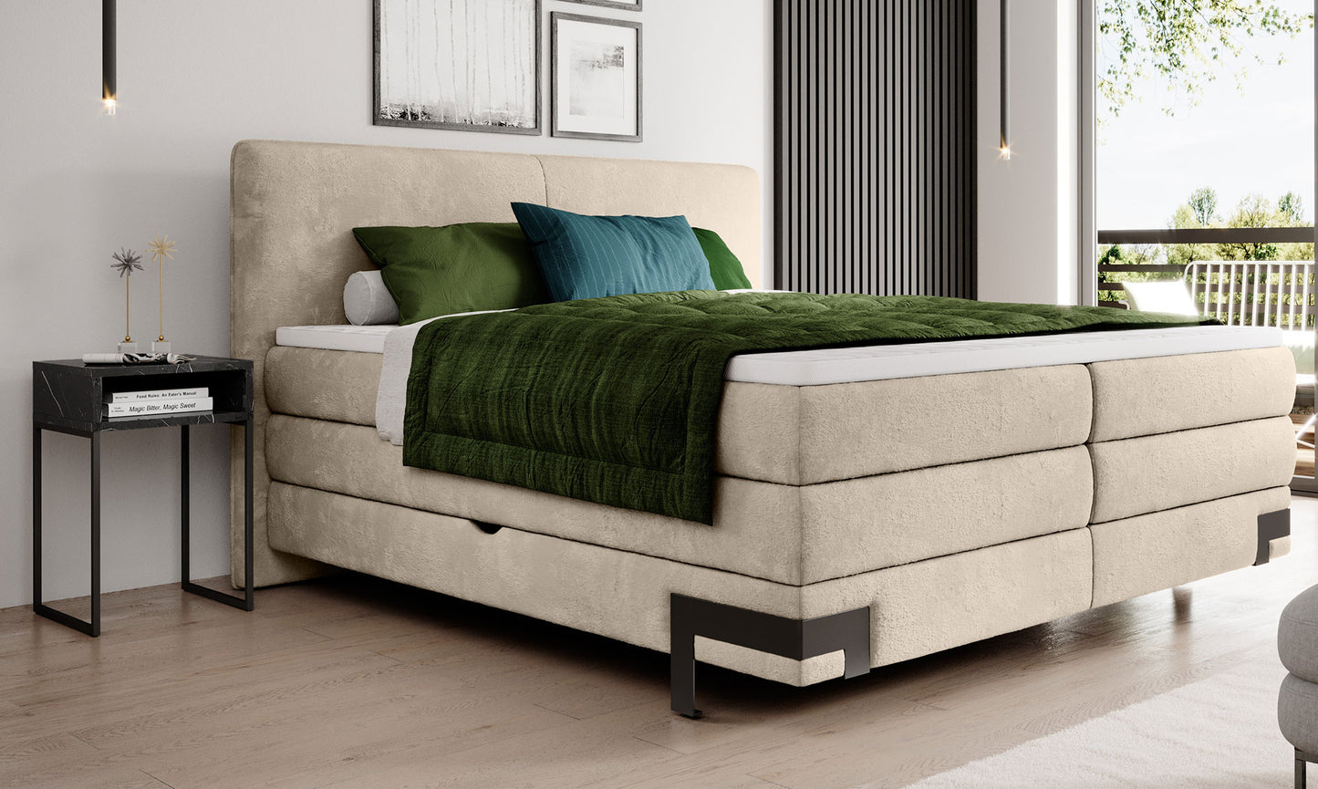 Valente Bed with Dual Storage Containers, Bonell Mattress & Pocket Mattress