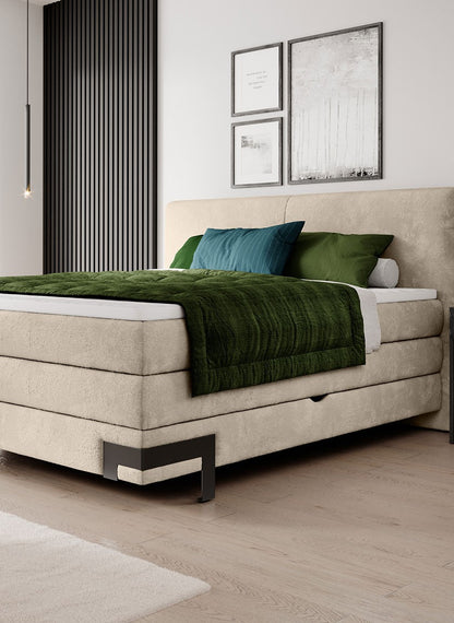 Valente Bed with Dual Storage Containers, Bonell Mattress & Pocket Mattress