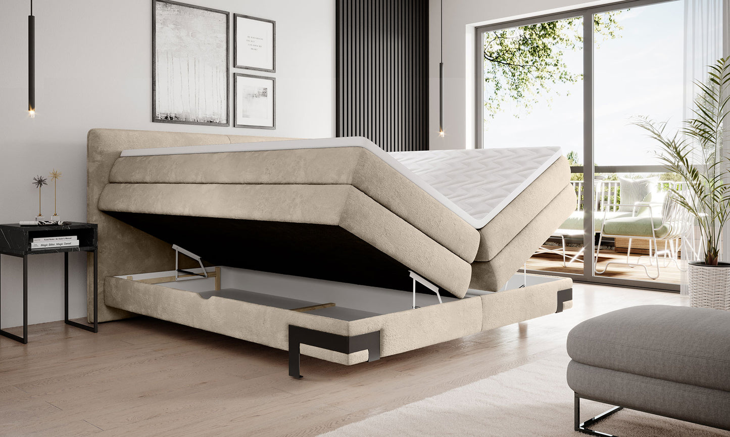 Valente Bed with Dual Storage Containers, Bonell Mattress & Pocket Mattress