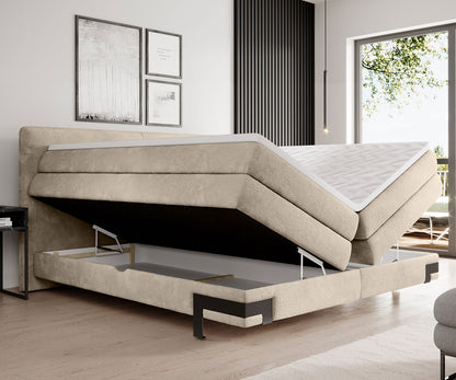 Valente Bed with Dual Storage Containers, Bonell Mattress & Pocket Mattress