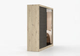 Oak and Black 233 cm x 218 cm