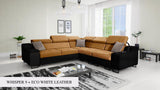 Ample III Ample III Gold and Black Colour Corner Sofa