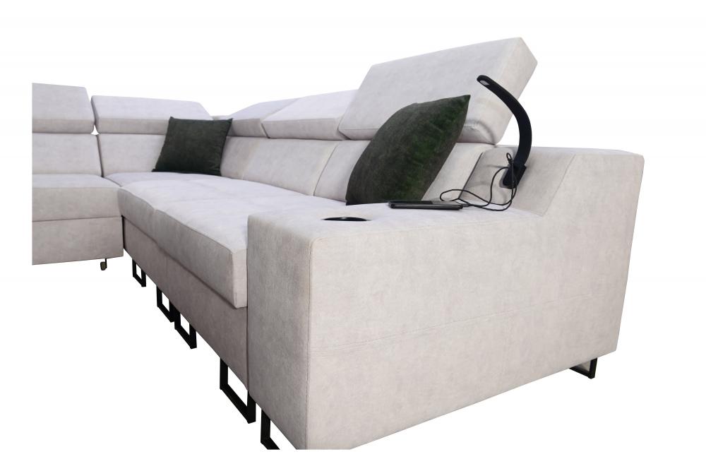 Ample III Corner Sofa Bed Side close up