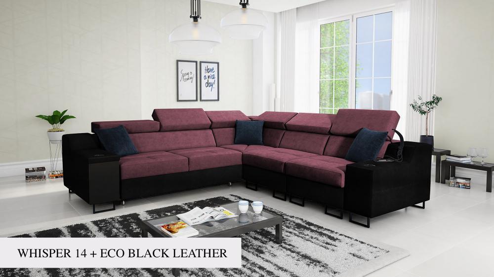 Ample III Dark Geen Corner Sofa Bed