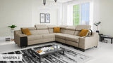 Ample III Pink Velvert Corner Sofa