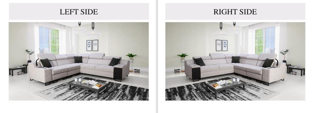 Ample III corner sofa left side and right side
