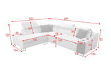 Ample VII Left Hand Facing Open End Corner Sofa Dimensions
