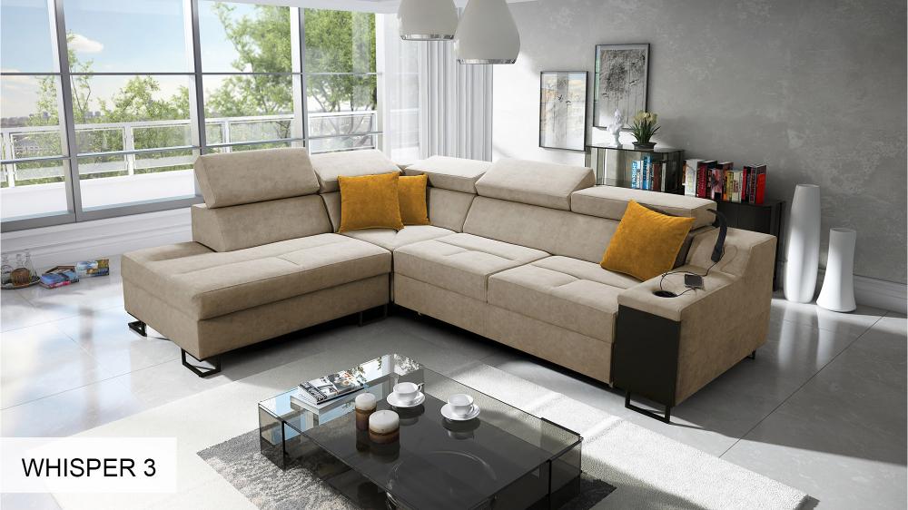 Ample VII corner sofa, cream colour, Detailed Shots
