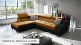 Ample VII corner sofa, golden colour, angle picture