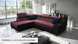 Ample VII corner sofa, purple