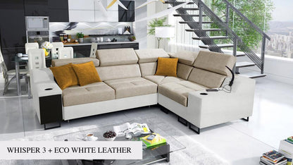 ALICANTE II corner sofa bed, pitch colour 