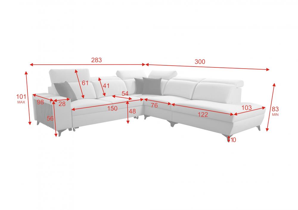 Boho IX Right Hand Facing Arm Open End Corner Sofa