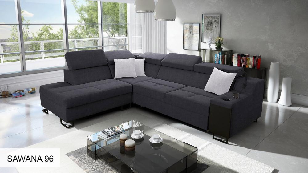 Ample VII corner sofa, luxurious grey colour